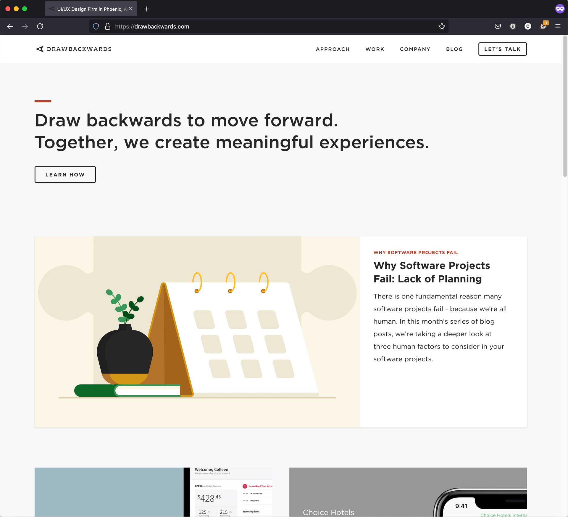 Drawbackwards.com Homepage
